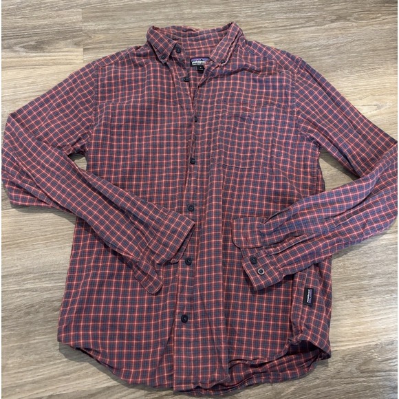 Patagonia Other - Patagonia Men's Plaid Organic Cotton Red Blue Button Down Shirt Small